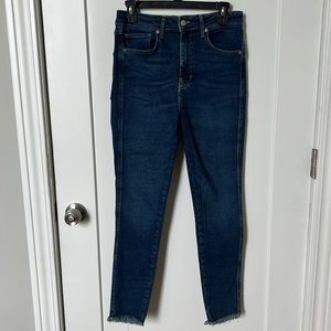 Free People raw hem hi-rise skinny jeans